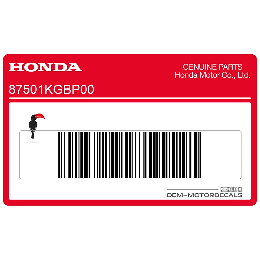 Honda VT125C Shadow Kraftstofftank Registrierungsnummernschild OEM 87501KGBP00