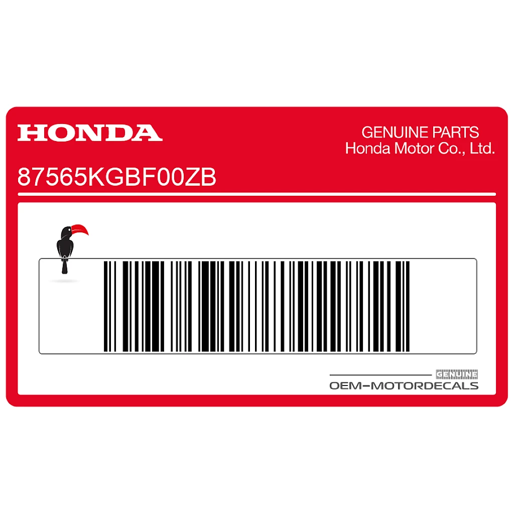 Honda VT125C Shadow Warnaufkleber OEM 87565KGBF00ZB