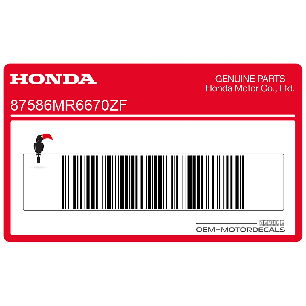 Honda VT125C SHADOW Naklejka na zbiornik OEM 87586MR6670ZF