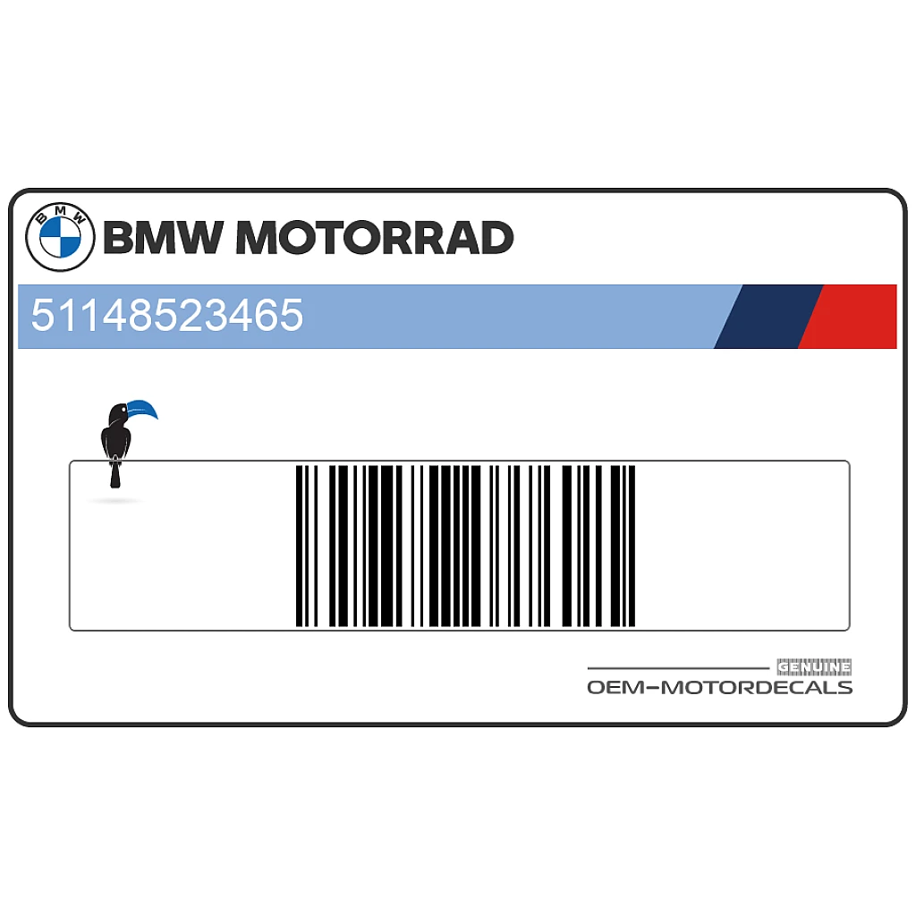 BMW S1000RR Carénage Latéral Gauche Désignation Modèle S1000RR Sticker Gauche OEM 51148523465