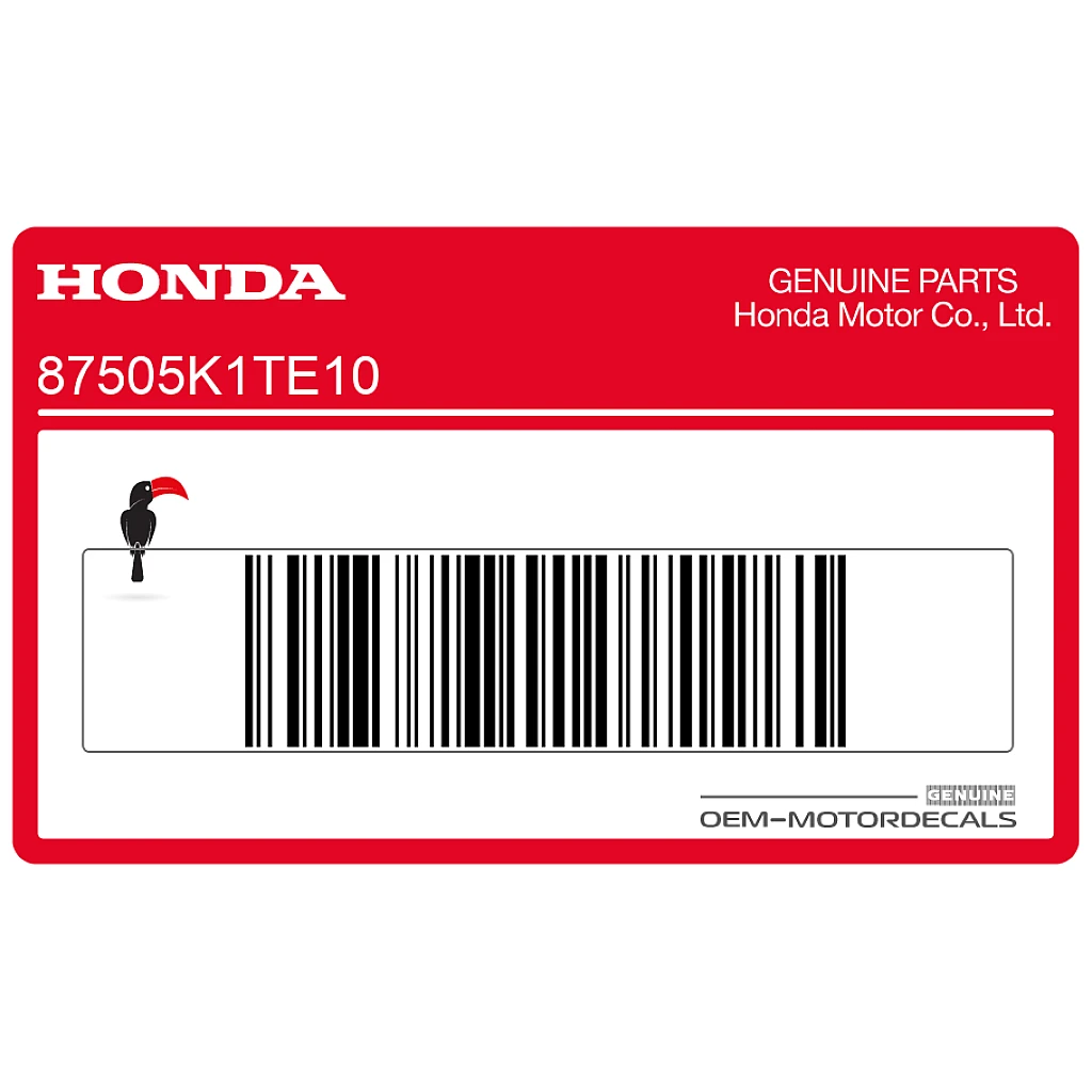 Honda CRF300 Pegatina de neumático y cadena lado derecho OEM 87505K1TE10