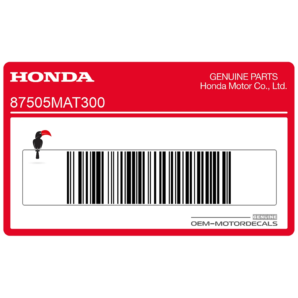Honda CBR1100XX Super Blackbird Adesivo Pneumatico Forcellone Avvertenza OEM 87505MAT300