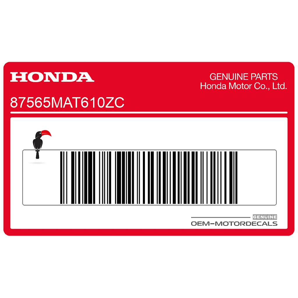 Etiqueta advertencia depósito Honda CBR1100XX Super Blackbird OEM 87565MAT610ZC
