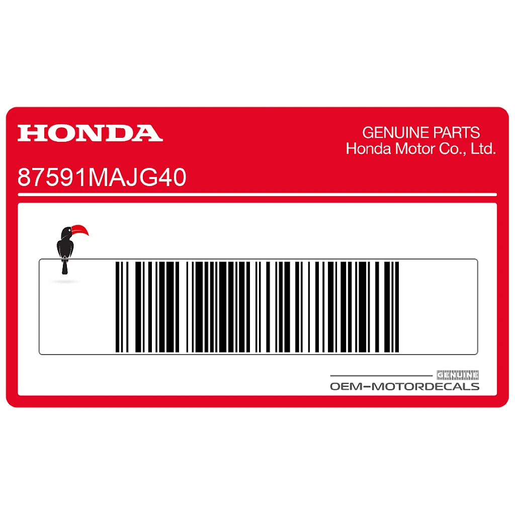 Naklejka ostrzegawcza na zbiornik paliwa Honda CBR1100XX SUPER BLACKBIRD, prawa strona, OEM 87591MAJG40