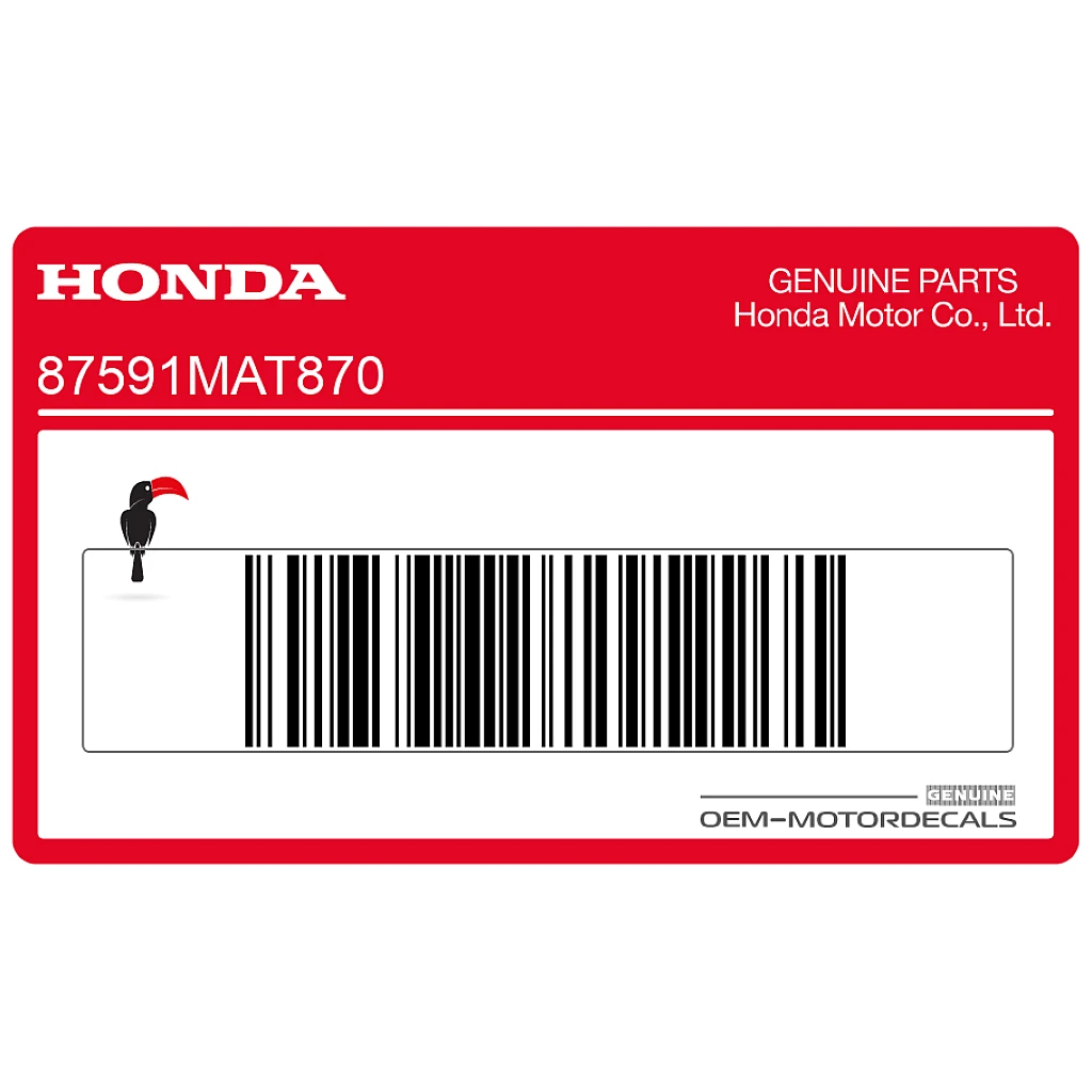 Honda CBR1100XX Super Blackbird Kraftstofftank Siegelbruch Warnaufkleber OEM 87591MAT870