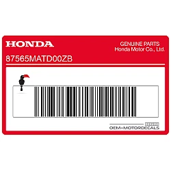 Fuel tank caution label