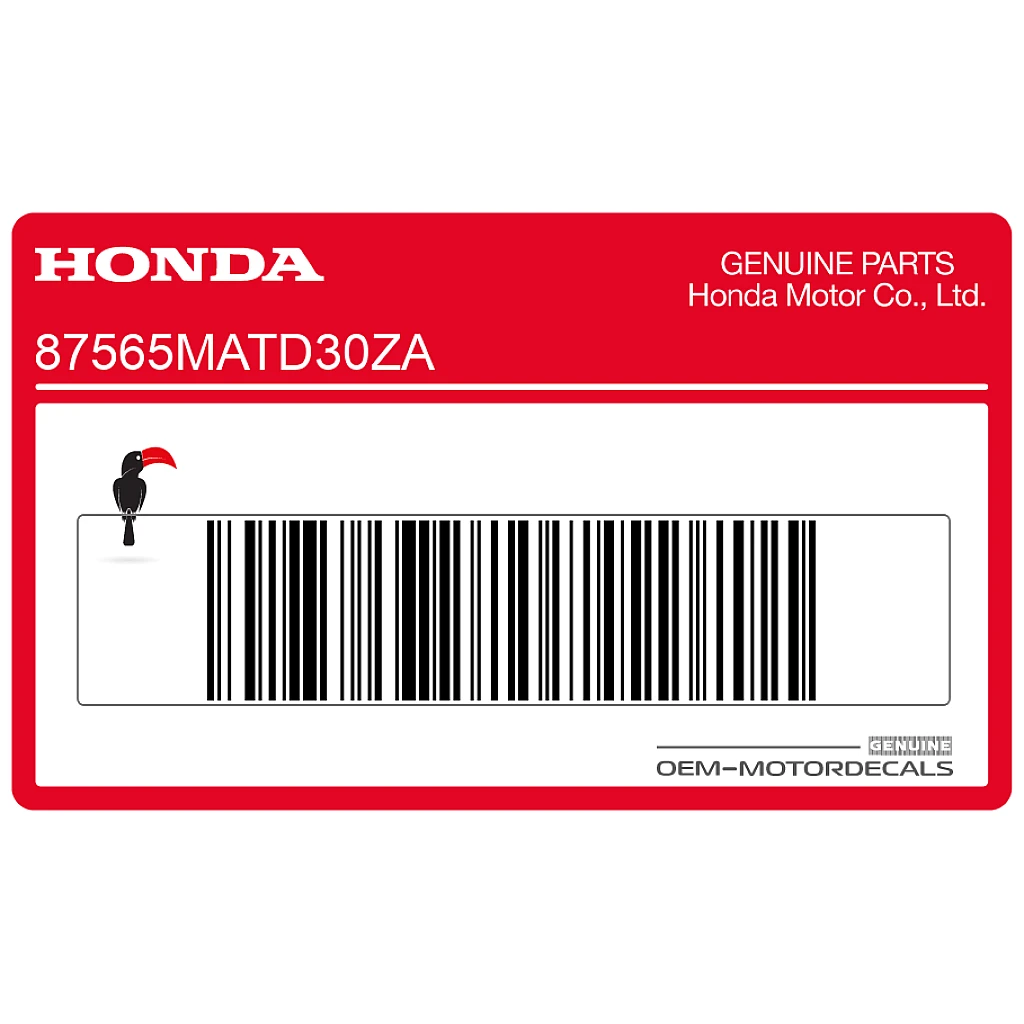 Honda CBR1100XX SUPER BLACKBIRD Adesivo di avvertenza OEM 87565MATD30ZA