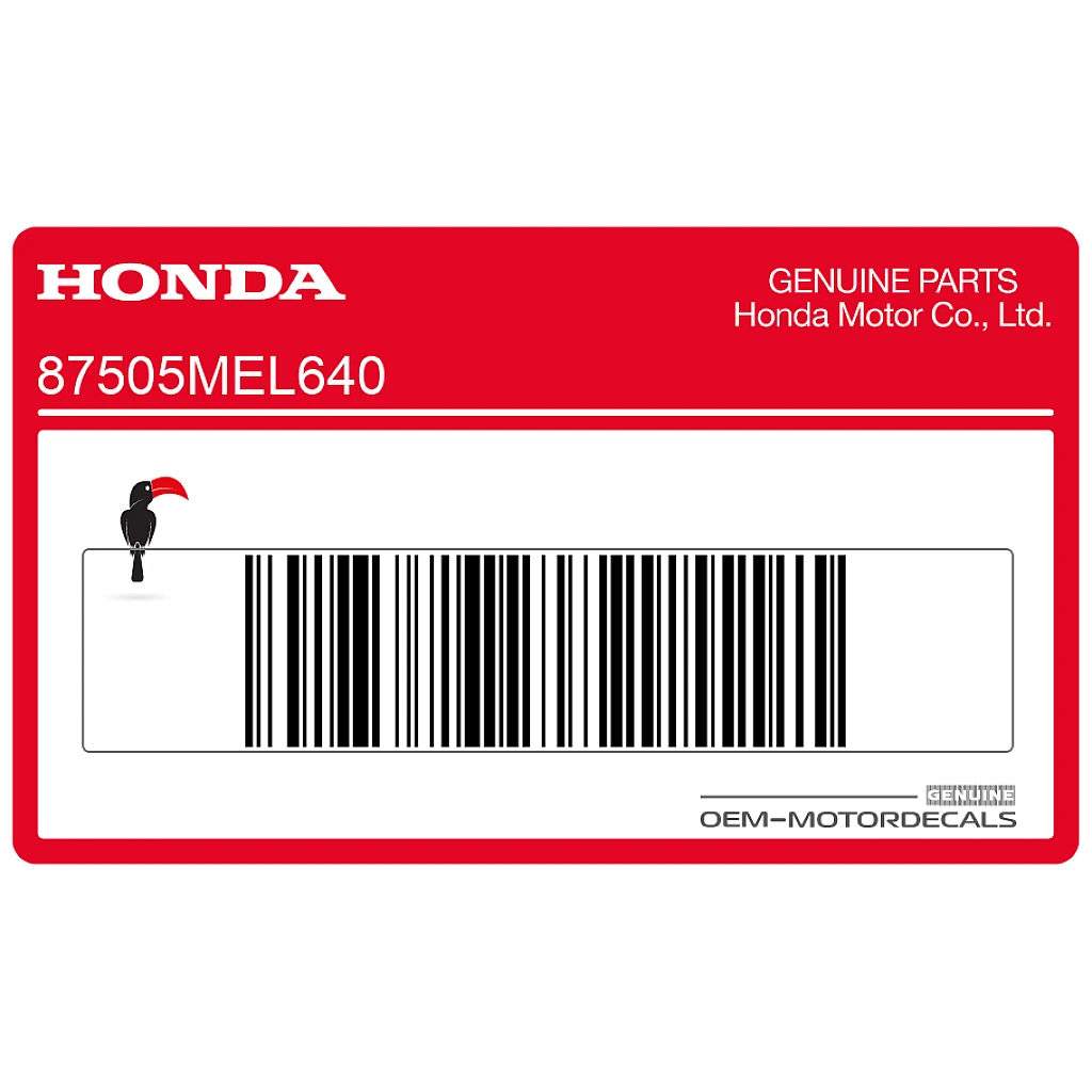 Authentic Honda CBR1000RR Fireblade Swingarm Tire Label Factory Graphic OEM 87505MEL640
