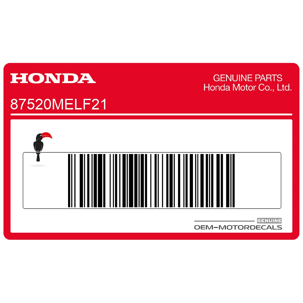 Honda CBR1000RR FIREBLADE Frame Tamper-Proof Label OEM 87520MELF21
