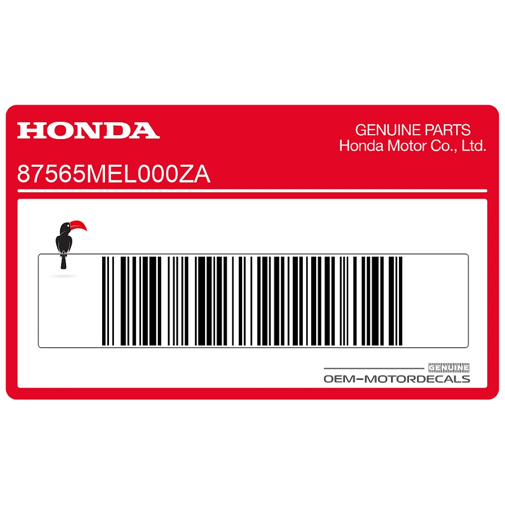 Honda CBR1000RR FIREBLADE Naklejka ostrzegawcza na ramę OEM 87565MEL000ZA