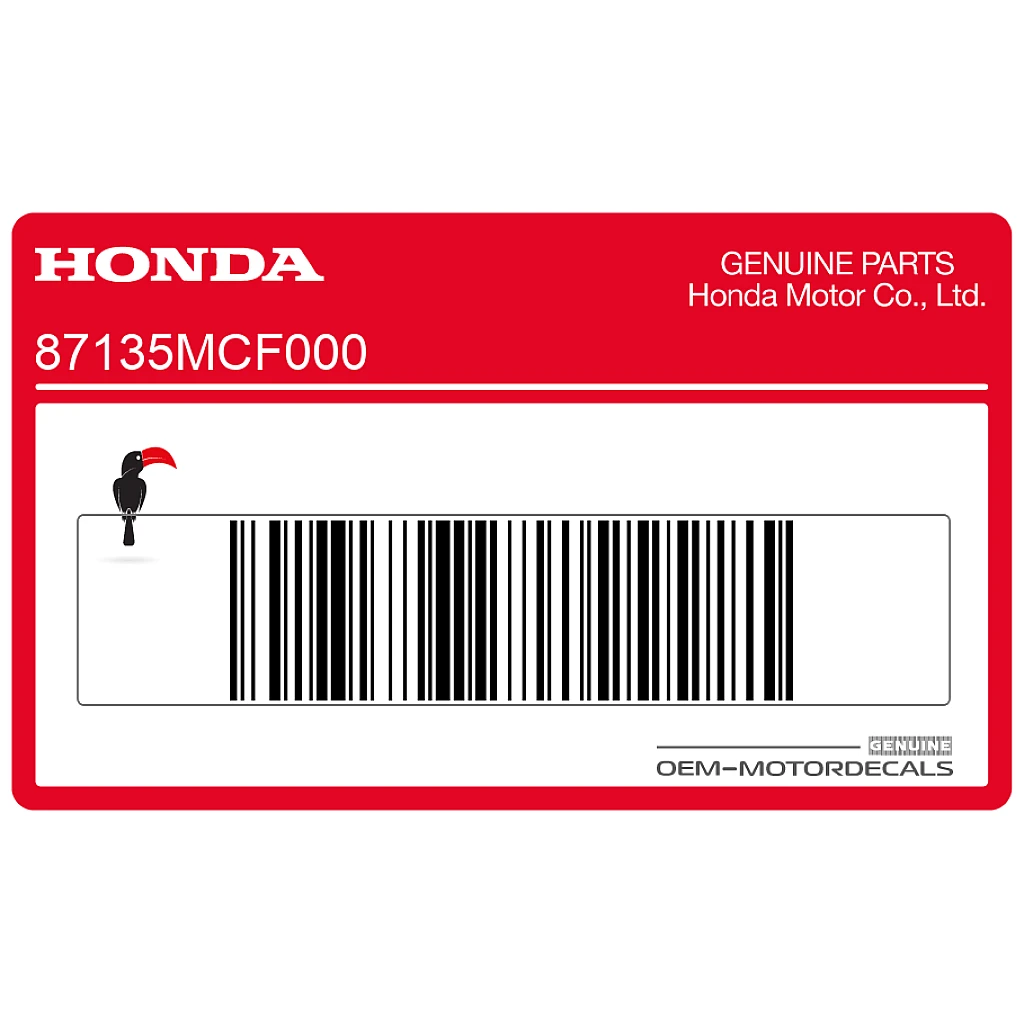 Honda CBR1000RR FIREBLADE Fuel tank FUEL CAUTION (ENGL) warning label OEM 87135MCF000