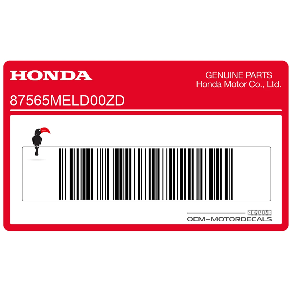 Honda CBR1000RR Fireblade Tail Section Caution Label OEM 87565MELD00ZD