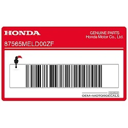 Caution label decal