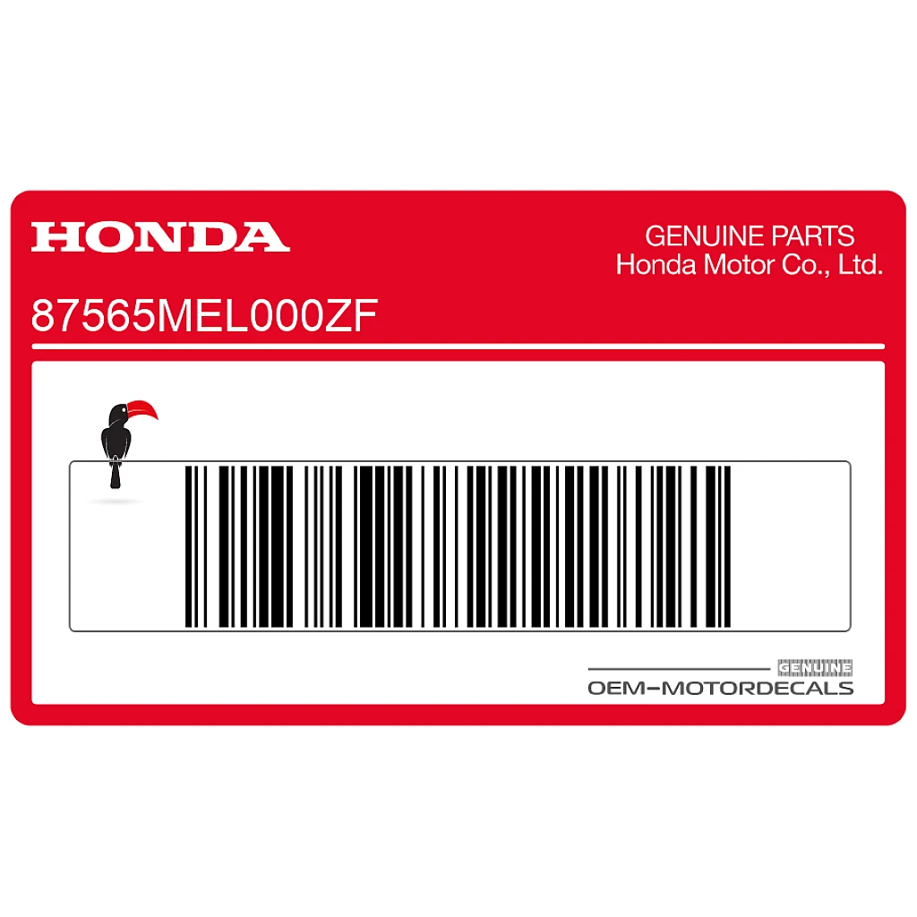 Honda CBR1000RR Fireblade Kraftstofftank Warnhinweisaufkleber 87565MEL000ZF Original Motorrad Aufkleber