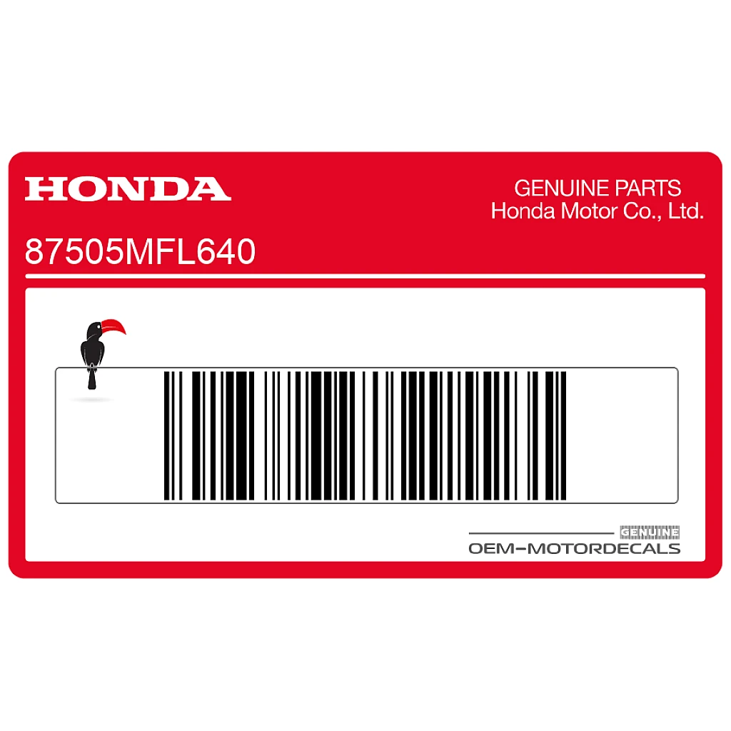 Honda CBR1000RR FIREBLADE Linker Rahmen Reifeninformationsaufkleber Warnaufkleber OEM 87505MFL640