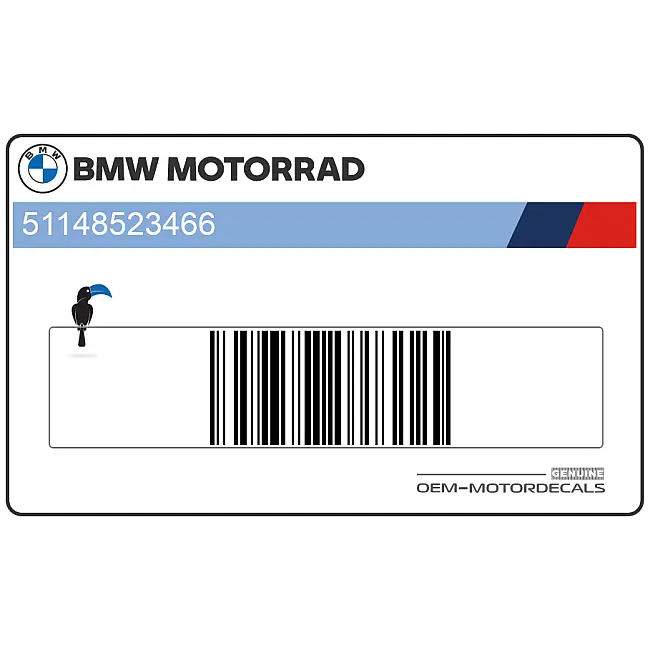BMW S1000RR Emblema Carenado Lateral Superior Derecho OEM 51148523466
