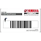 Yamaha TZR50 Onderkuip sticker linkerkant OEM 1HDF839F0000 fabriek-originele vinyl sticker voor precieze carrosseriepasvorm.