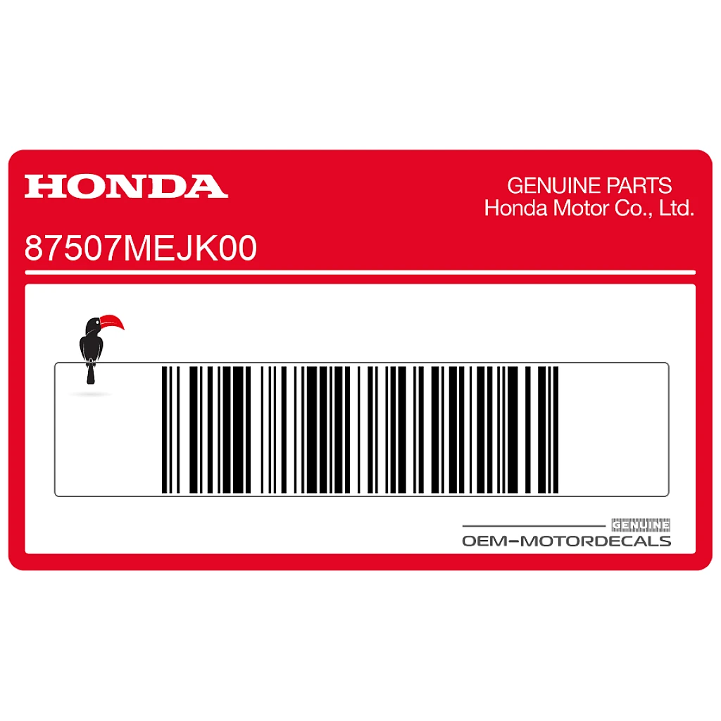 Honda CBR1000RR FIREBLADE Linker Schwingen-Kettensicherheitsaufkleber linke Seite OEM 87507MEJK00