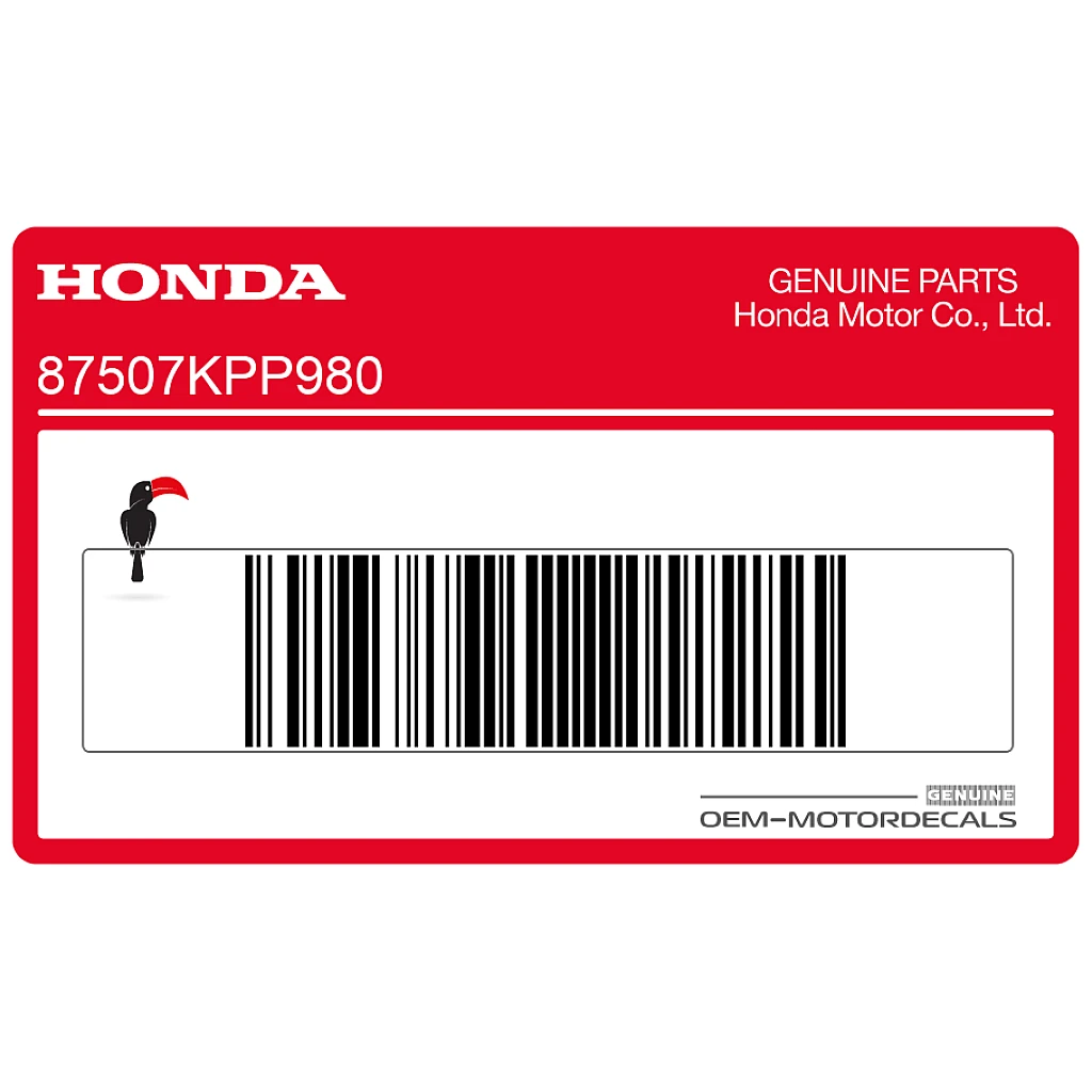 Honda CBR1000RR FIREBLADE Linker Schwingen-Antriebsketten-Aufkleber Linke Seite OEM 87507KPP980