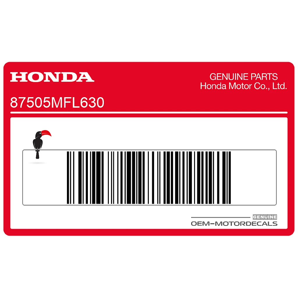 Honda CBR1000RR Fireblade Naklejka informacyjna o oponach na wahacz lewa strona OEM 87505MFL630