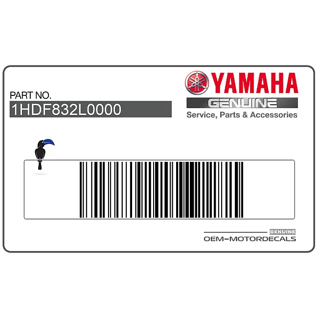 Yamaha TZR50 Kuipdeel sticker 13 OEM 1HDF832L0000