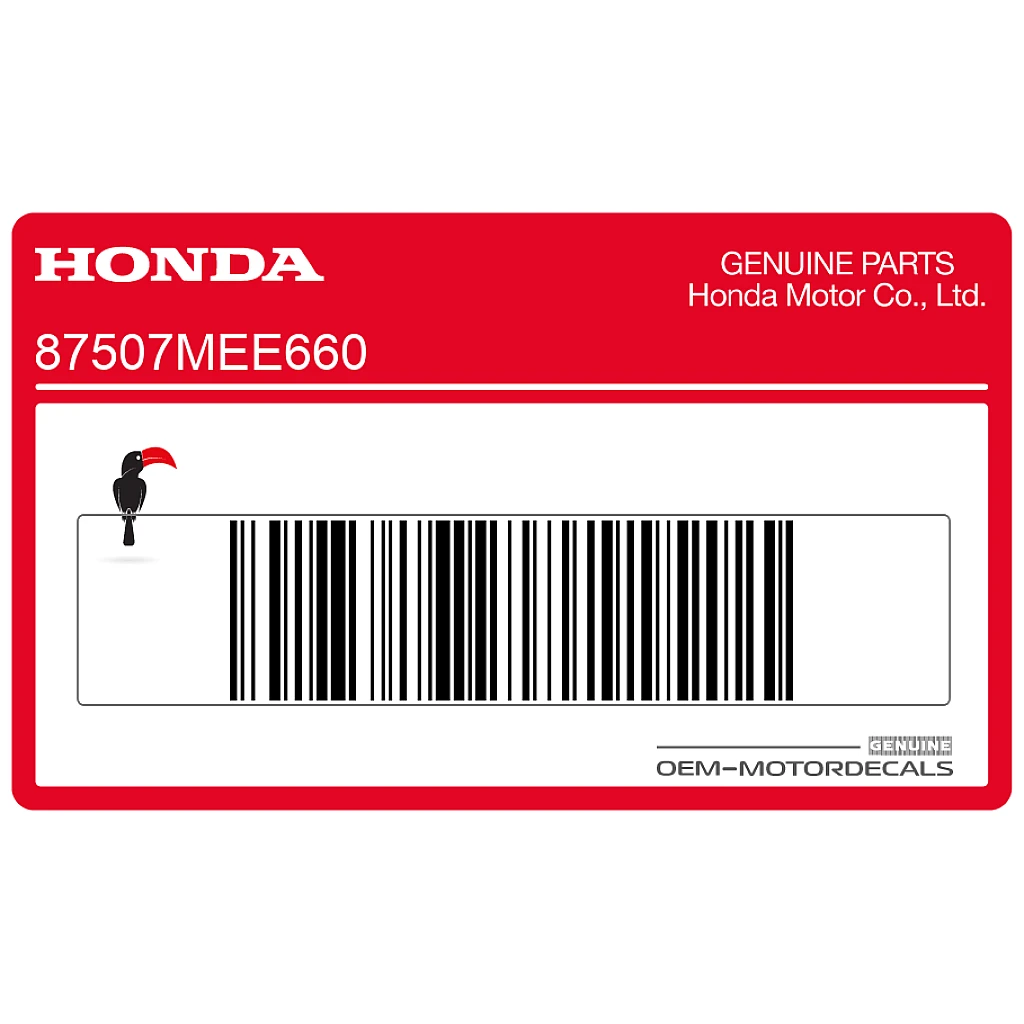 Honda CBR1000RR Fireblade Adesivo Catena Trasmissione Posteriore Centrale Lato Sinistro OEM 87507MEE660