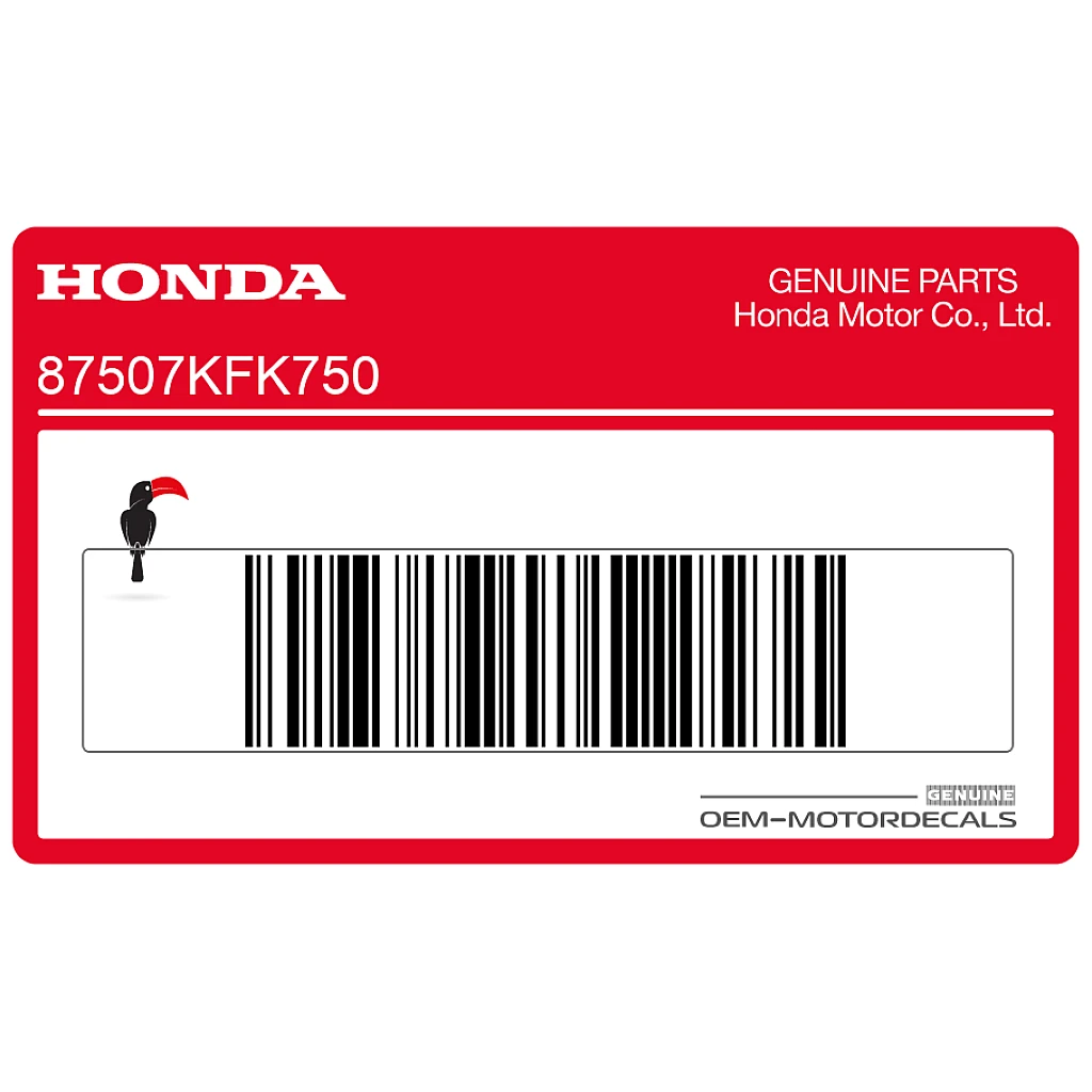 Autocollant Honda CBR1000RR Fireblade pour chaîne de transmission sur bras oscillant OEM 87507KFK750