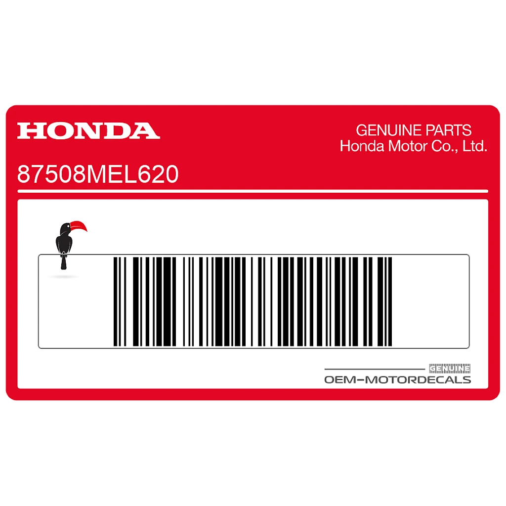 Honda CBR1000RR Fireblade Adesivo Avviso Regolazione Catena Forcellone OEM 87508MEL620