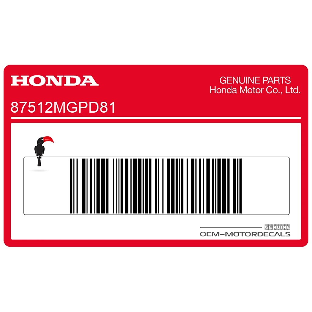 Honda CBR1000RR FIREBLADE Tail Section Accessories & Load Label OEM 87512MGPD81