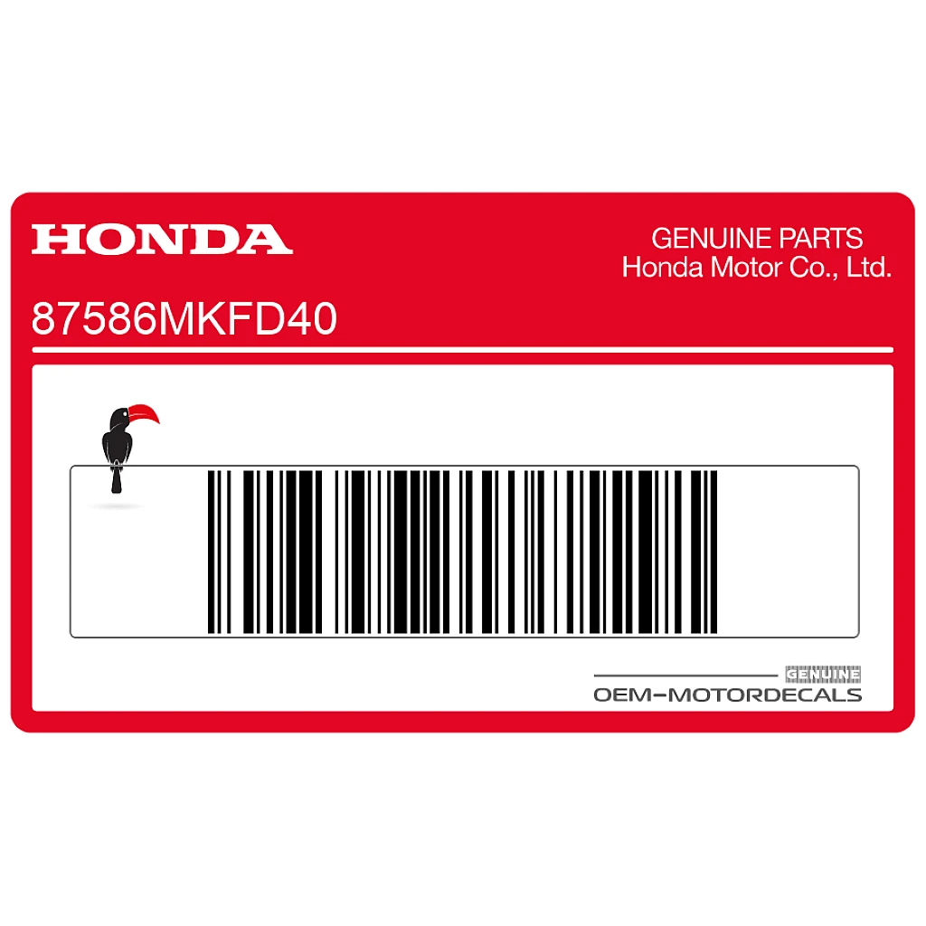 Honda CBR1000RR Fireblade Kraftstoff- und Fahrhinweis-Aufkleber OEM 87586MKFD40