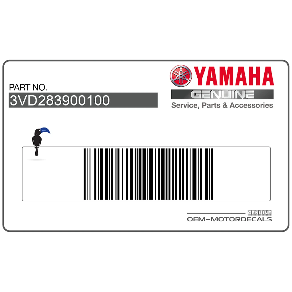 Yamaha TDM850 Verkleidungs-Aufklebersatz OEM 3VD283900100 authentische original Vinyl-Aufkleber für Verkleidungsrestaurierung
