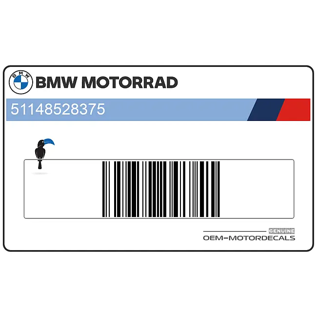 Adhesivo letras BMW S1000RR carenado lateral izquierdo original 51148528375