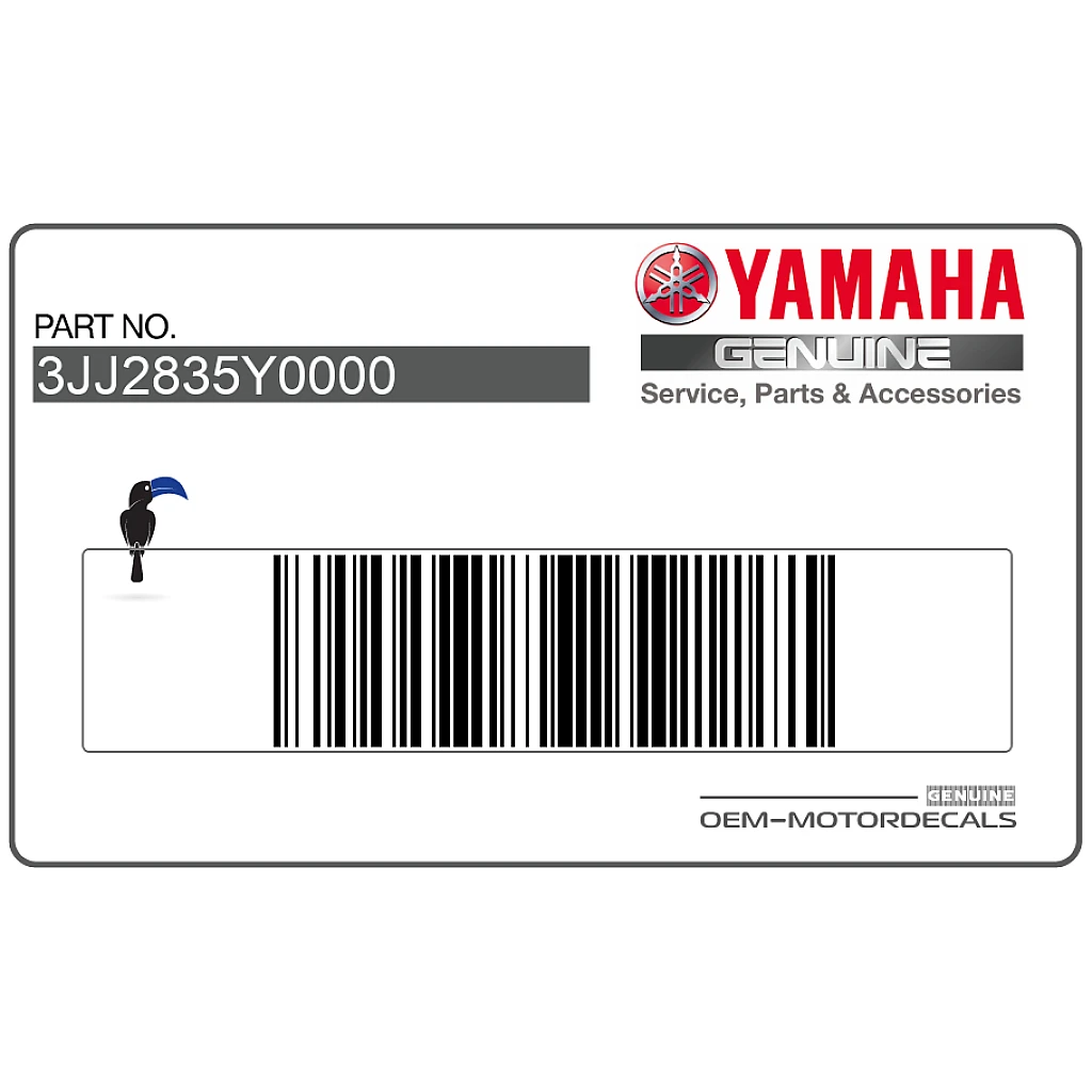 Yamaha TDM850 Fuel Tank Caution Label Graphic Decal Sticker Authentic Factory Original OEM 3JJ2835Y0000