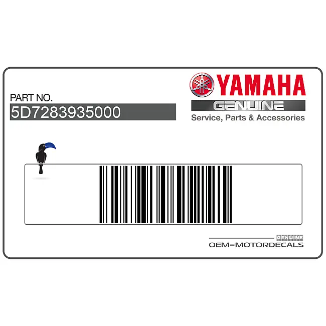 Autocollant Carénage Avant Gauche Yamaha YZF-R125 Côté Gauche OEM 5D7283935000