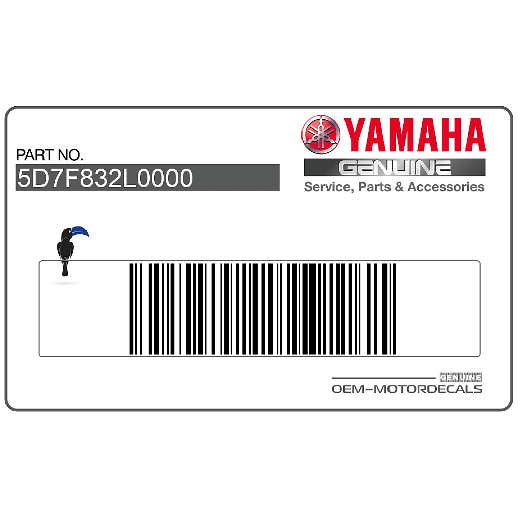 Yamaha YZF-R125 Aufkleber rechte Verkleidung, rechte Seite OEM 5D7F832L0000