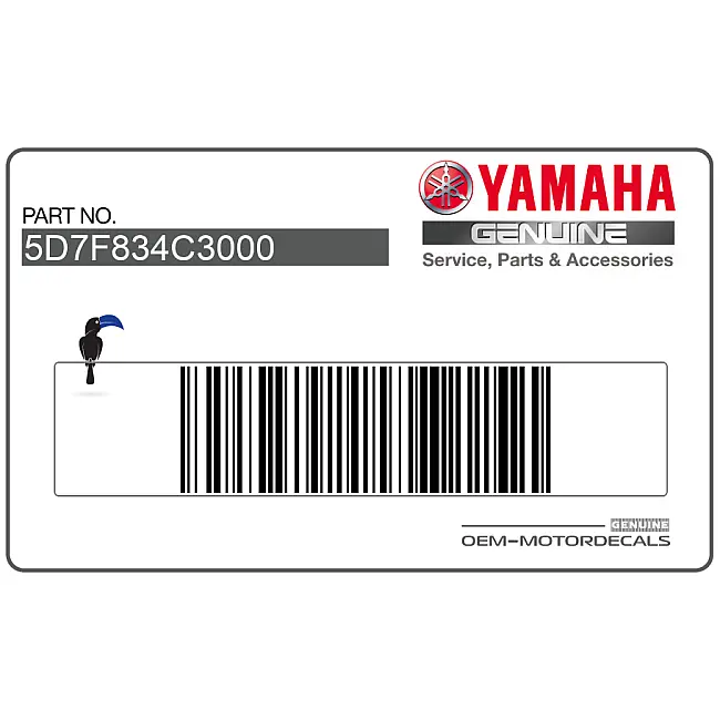 Emblème de flanc de carénage Yamaha YZF-R125 côté gauche OEM 5D7F834C3000