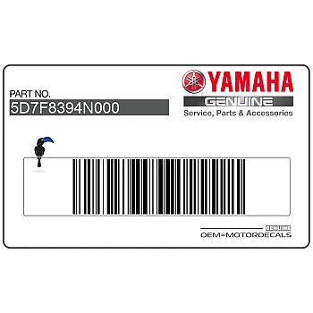 Front cowling decal, right side