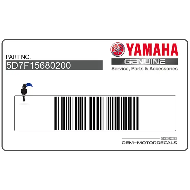 Yamaha YZF-R125 Tankwaarschuwingstikker OEM 5D7F15680200 Originele Fabriekssticker voor Motorfiets Veiligheidsinformatie