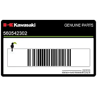 Kawasaki branding onderkuip sticker, linkerkant 56054-2302