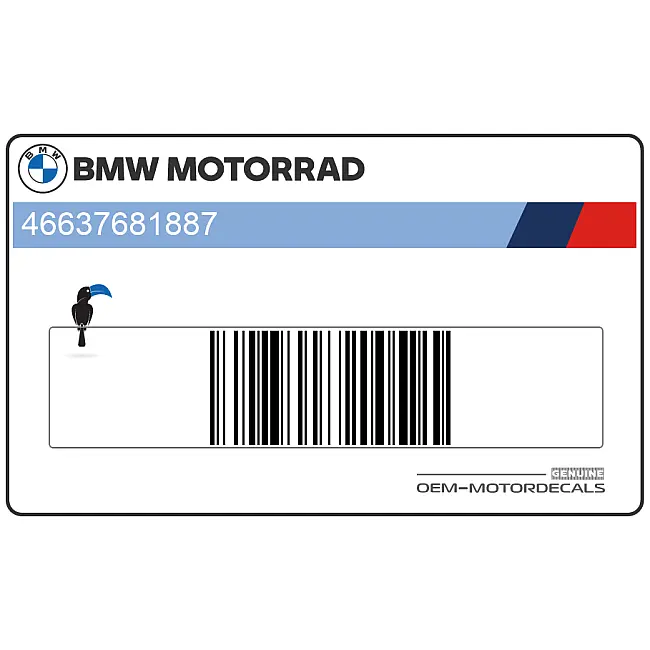 BMW F650GS Rear Lateral Body F 650 GS Graphic Left Side OEM 46637681887