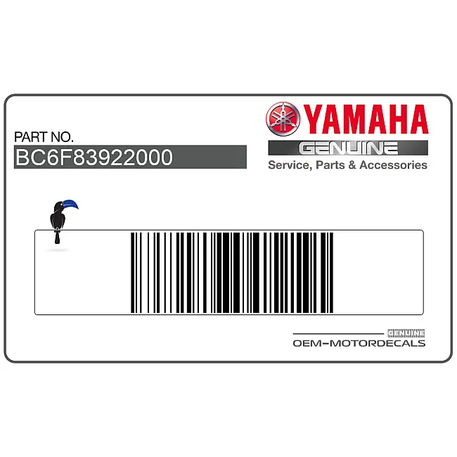 Yamaha Tracer 700 Adesivo Carenatura Destra RH OEM BC6F83922000