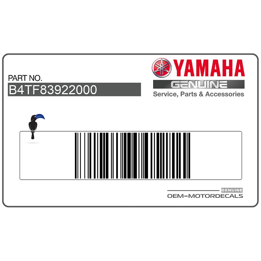 Yamaha TRACER 700 Adesivo carenatura lato destro OEM B4TF83922000