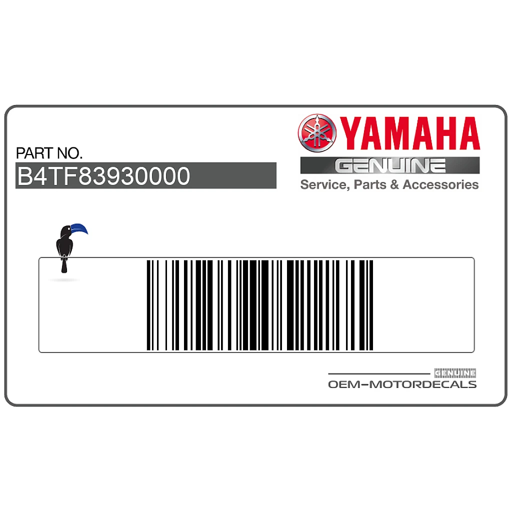 Pegatina de Carenado Izquierdo Yamaha TRACER 7 Lado Izquierdo OEM B4TF83930000