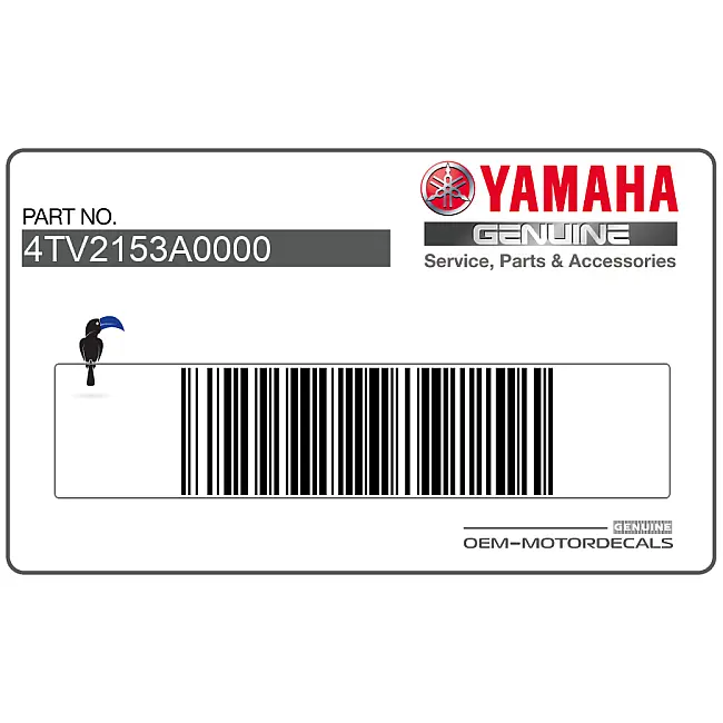 Yamaha YZF-R1 Brandstoftank YAMAHA Sticker OEM 4TV2153A0000 Originele Vinyl Sticker