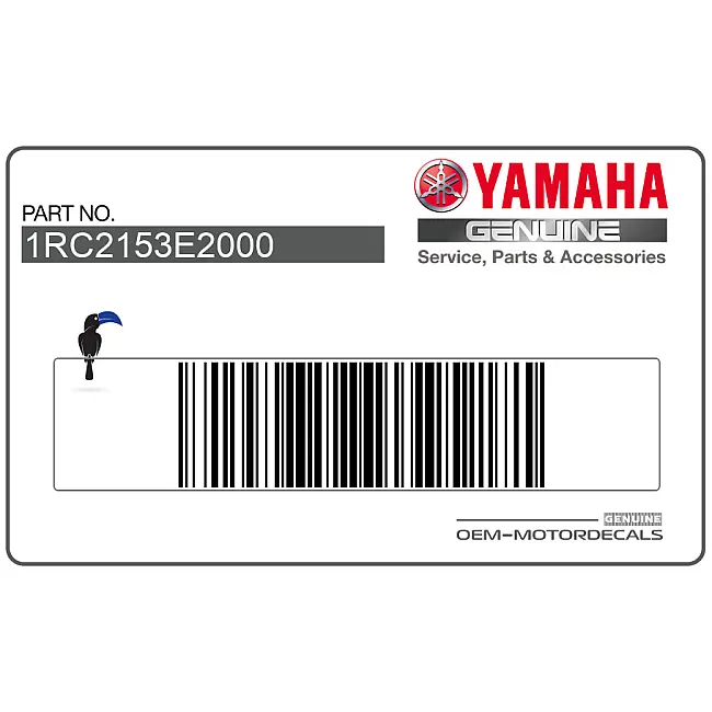 Emblème YAMAHA pour flanc de carénage XT1200Z Super Tenere, logo de marque, pièce OEM 1RC2153E2000