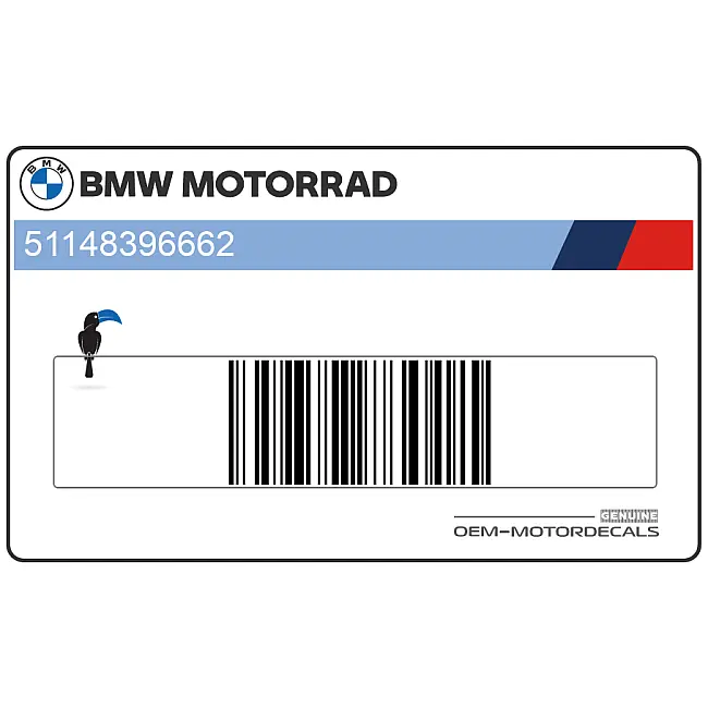 BMW S1000RR Carenatura laterale superiore destra S1000 RR Scritta Decalcomania Destra OEM 51148396662