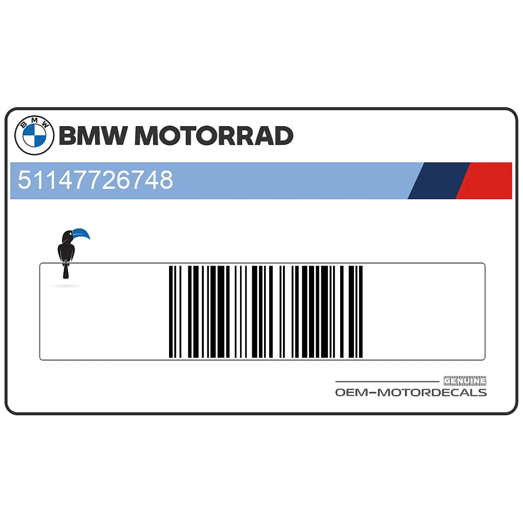 BMW F800GS Onderkuip Rechts 30 JAHRE GS Sticker Rechterkant OEM 51147726748
