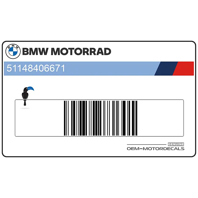 BMW S1000RR Adhesivo Quilla Lado Izquierdo OEM 51148406671