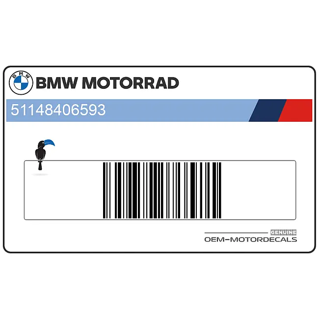 Autocollant Lettrage BMW S1000RR Carénage Principal Gauche OEM 51148406593