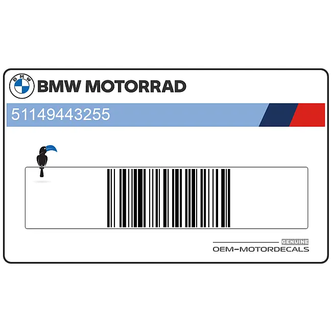 BMW F 850 GS Seitenverkleidungsaufkleber linke Seite OEM 51149443255